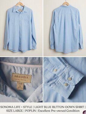 SONOMA LIFE + STYLE | LIGHT BLUE BUTTON-DOWN SHIRT
